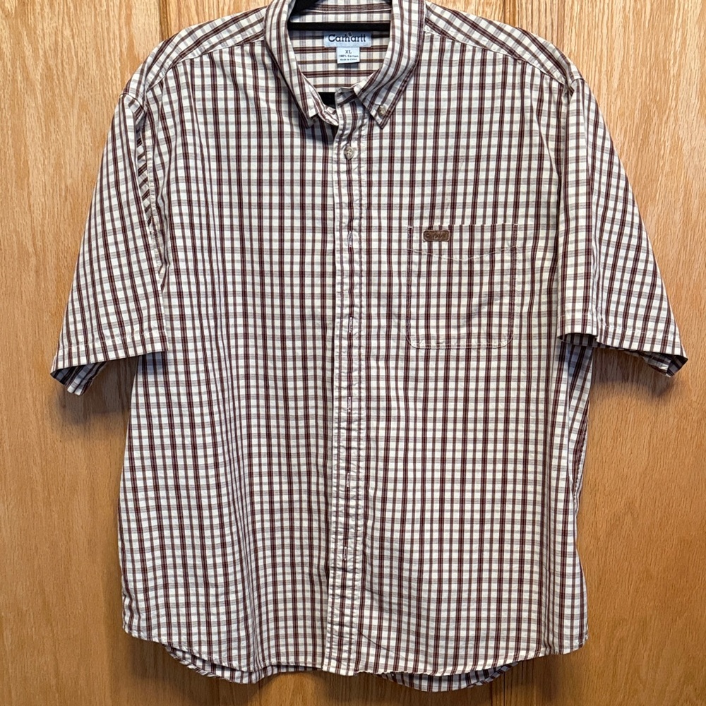 Carhartt Men's Checkered Brown Shirt XL

[98]